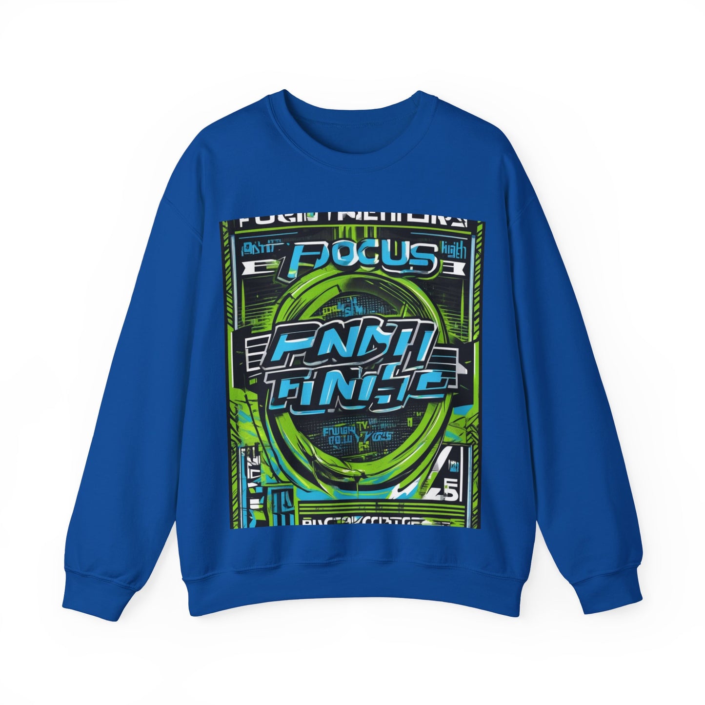 boostlete-iron-intent-type-focus-finish-big-retro-0177 — Unisex Heavy Blend Crewneck Sweatshirt (Gildan)