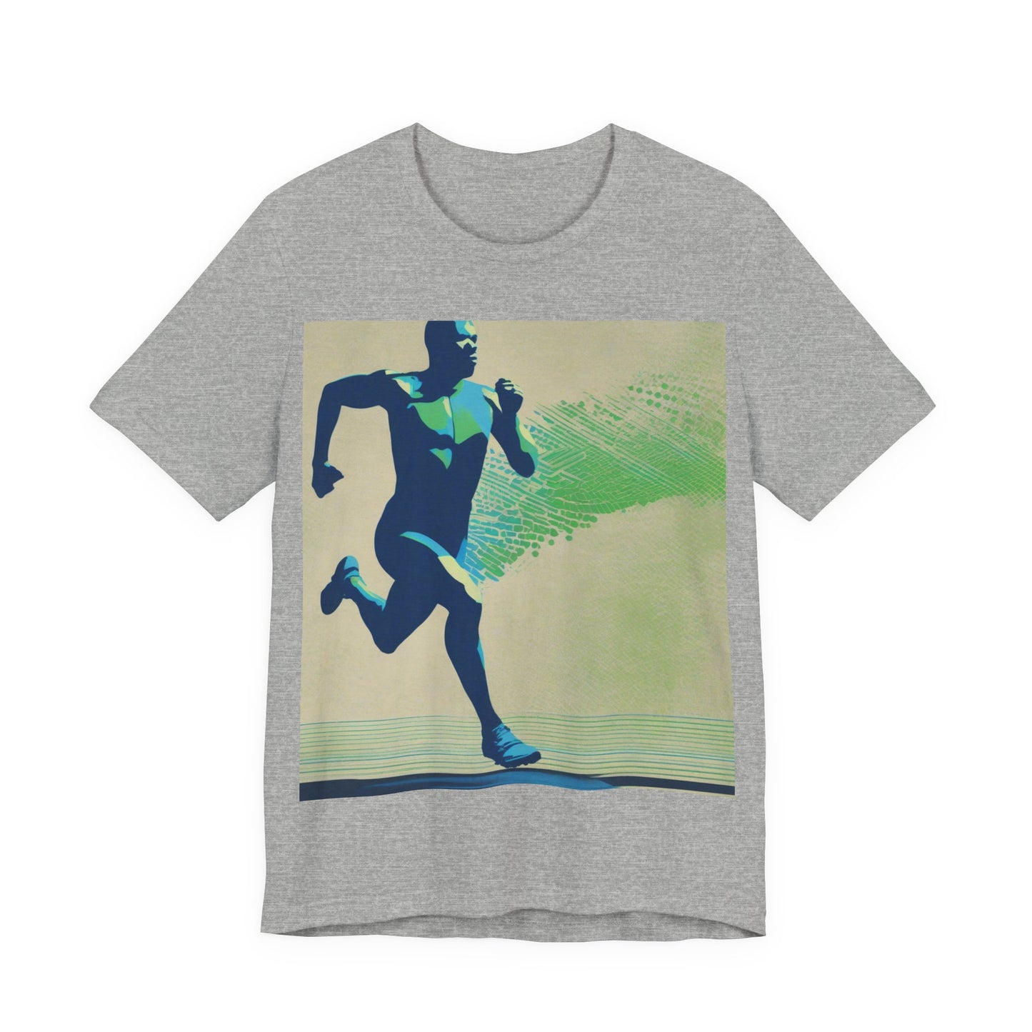 boostlete-am-crew-scene-sprinter-halftone-engraved-0092 — Unisex Jersey Short Sleeve (B+C 3001)