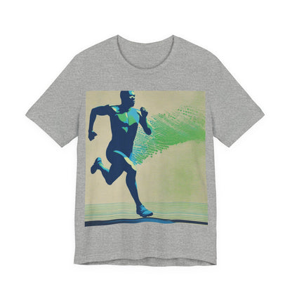 boostlete-am-crew-scene-sprinter-halftone-engraved-0092 — Unisex Jersey Short Sleeve (B+C 3001)