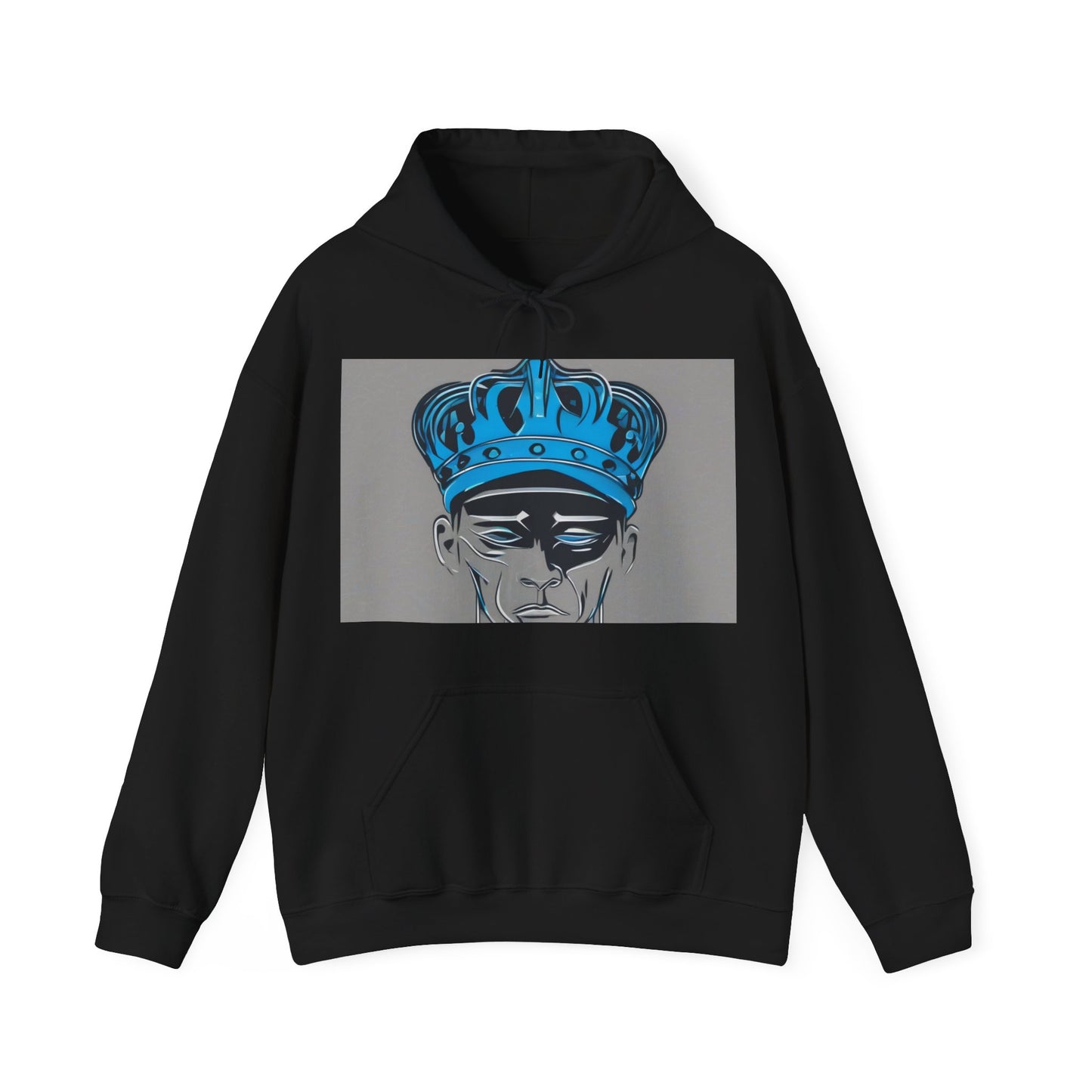 boostlete-am-crew-icon-crown-grainy-monoline-0022 — Unisex Heavy Blend Hooded Sweatshirt (Gildan)