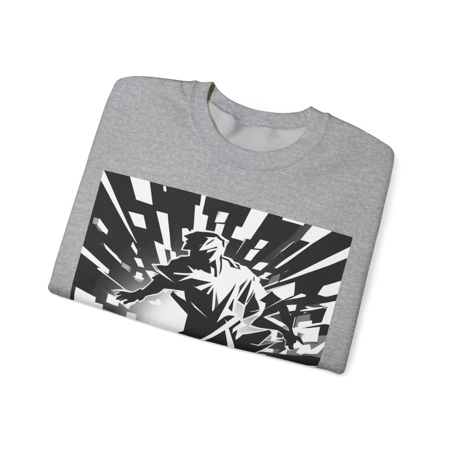 boostlete-am-crew-scene-sprinter-high-modern-0312 — Unisex Heavy Blend Crewneck Sweatshirt (Gildan)