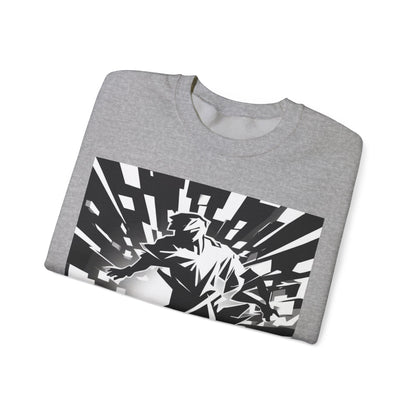 boostlete-am-crew-scene-sprinter-high-modern-0312 — Unisex Heavy Blend Crewneck Sweatshirt (Gildan)