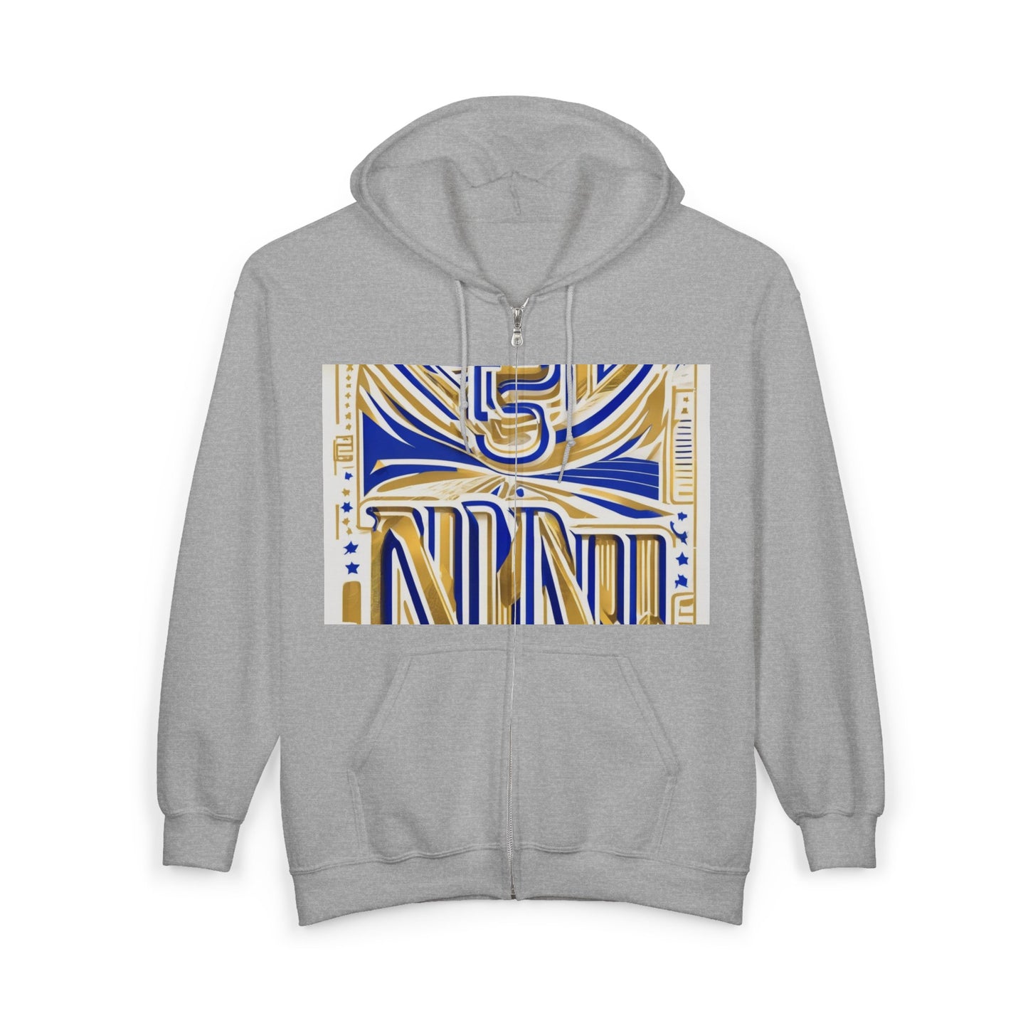 boostlete-boost-mode-type-earned-not-given-outline-over-solid-line-art-0005 — Unisex Heavy Blend Full-Zip Hooded Sweatshirt