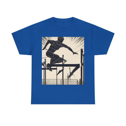 boostlete-iron-intent-scene-hurdler-speed-blueprint-0152 — Unisex Heavy Cotton Tee (Gildan 5000)