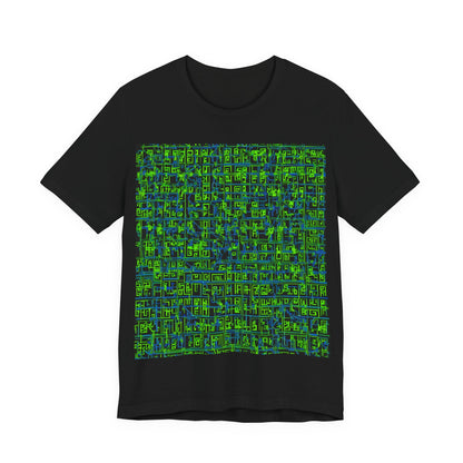 boostlete-mile-by-mile-pattern-plate-number-blueprint-0147 — Unisex Jersey Short Sleeve (B+C 3001)