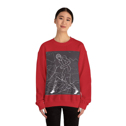 boostlete-pr-season-scene-runner-outline-geometric-1072 — Unisex Heavy Blend Crewneck (G18000)