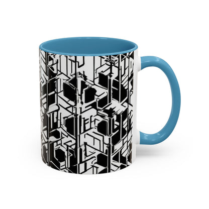 boostlete-field-day-pattern-micro-blueprint-0927 — Accent Mug 11/15oz