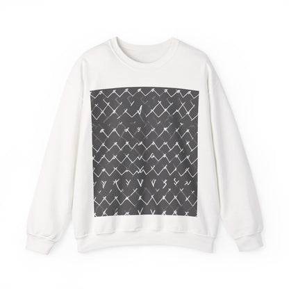 boostlete-am-crew-pattern-ekg-bold-0047 — Unisex Heavy Blend Crewneck Sweatshirt (Gildan)