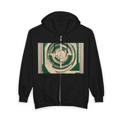 boostlete-mile-by-mile-icon-target-3d-modern-0306 — Unisex Heavy Blend Full-Zip Hooded Sweatshirt