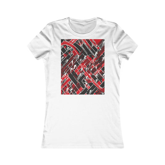 boostlete-pr-season-scene-marathoner-outline-modern-0124 — Women's Favorite Tee (B+C 6004)