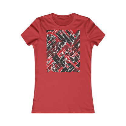 boostlete-pr-season-scene-marathoner-outline-modern-0124 — Women's Favorite Tee (B+C 6004)