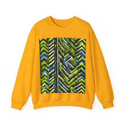 boostlete-rise-grind-pattern-chevron-isometric-0195 — Unisex Heavy Blend Crewneck Sweatshirt (Gildan)