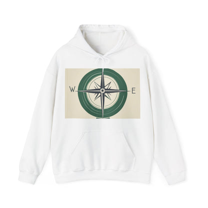 boostlete-iron-intent-icon-compass-soft-blueprint-0614 — Unisex Heavy Blend Hoodie (G18500)