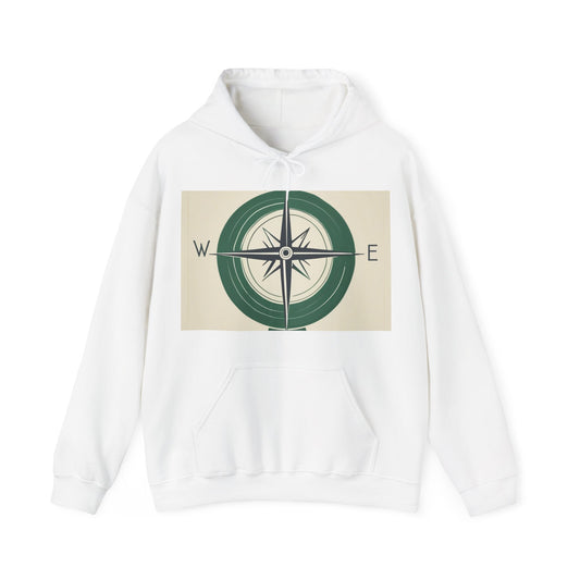 boostlete-iron-intent-icon-compass-soft-blueprint-0614 — Unisex Heavy Blend Hoodie (G18500)