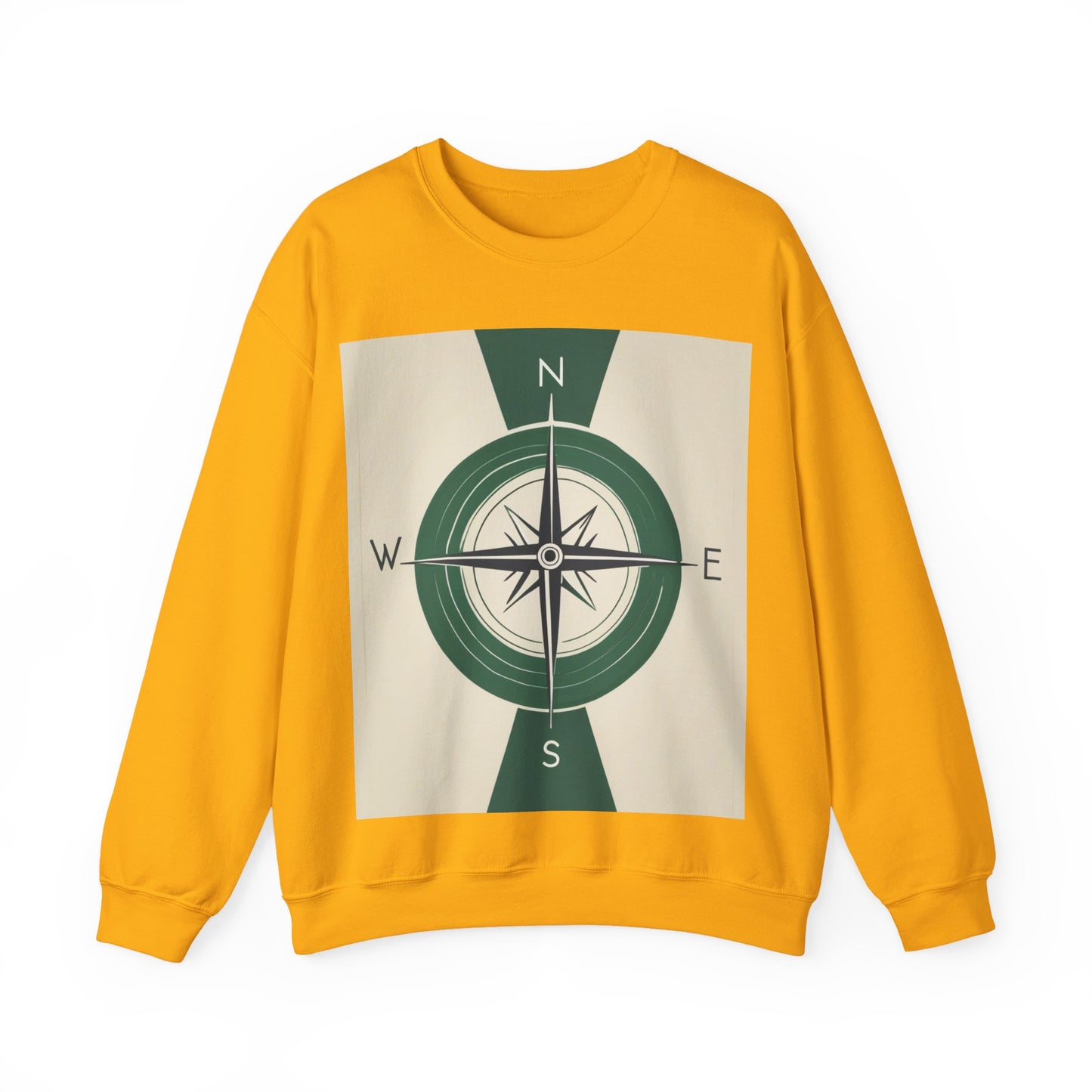 boostlete-iron-intent-icon-compass-soft-blueprint-0614 — Unisex Heavy Blend Crewneck (G18000)
