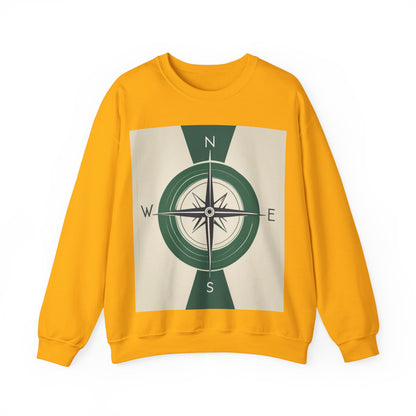 boostlete-iron-intent-icon-compass-soft-blueprint-0614 — Unisex Heavy Blend Crewneck (G18000)