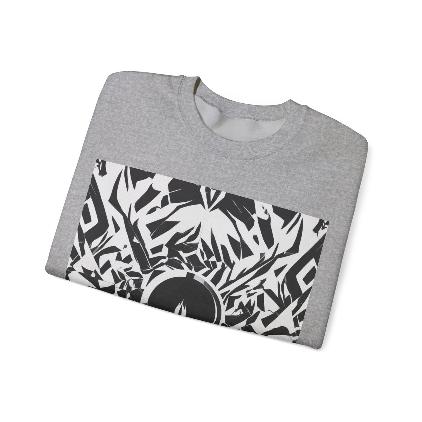 boostlete-am-crew-icon-flame-matte-geometric-0286 — Unisex Heavy Blend Crewneck Sweatshirt (Gildan)