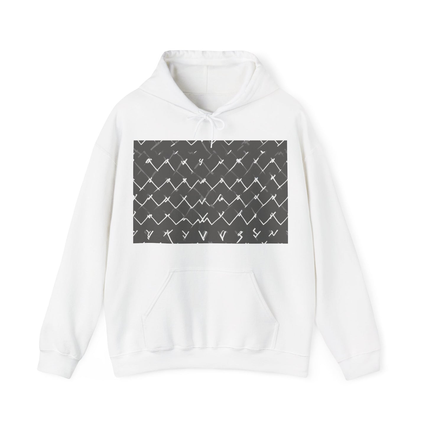 boostlete-am-crew-pattern-ekg-bold-0047 — Unisex Heavy Blend Hooded Sweatshirt (Gildan)