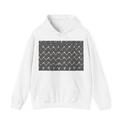boostlete-am-crew-pattern-ekg-bold-0047 — Unisex Heavy Blend Hooded Sweatshirt (Gildan)