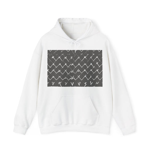 boostlete-am-crew-pattern-ekg-bold-0047 — Unisex Heavy Blend Hooded Sweatshirt (Gildan)
