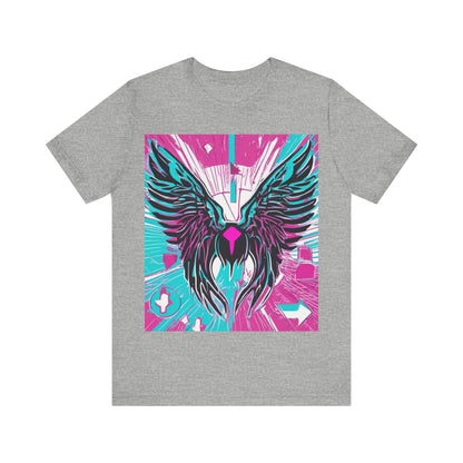 boostlete-am-crew-icon-wings-outline-line-art-0282 — Unisex Jersey Short Sleeve (B+C 3001)