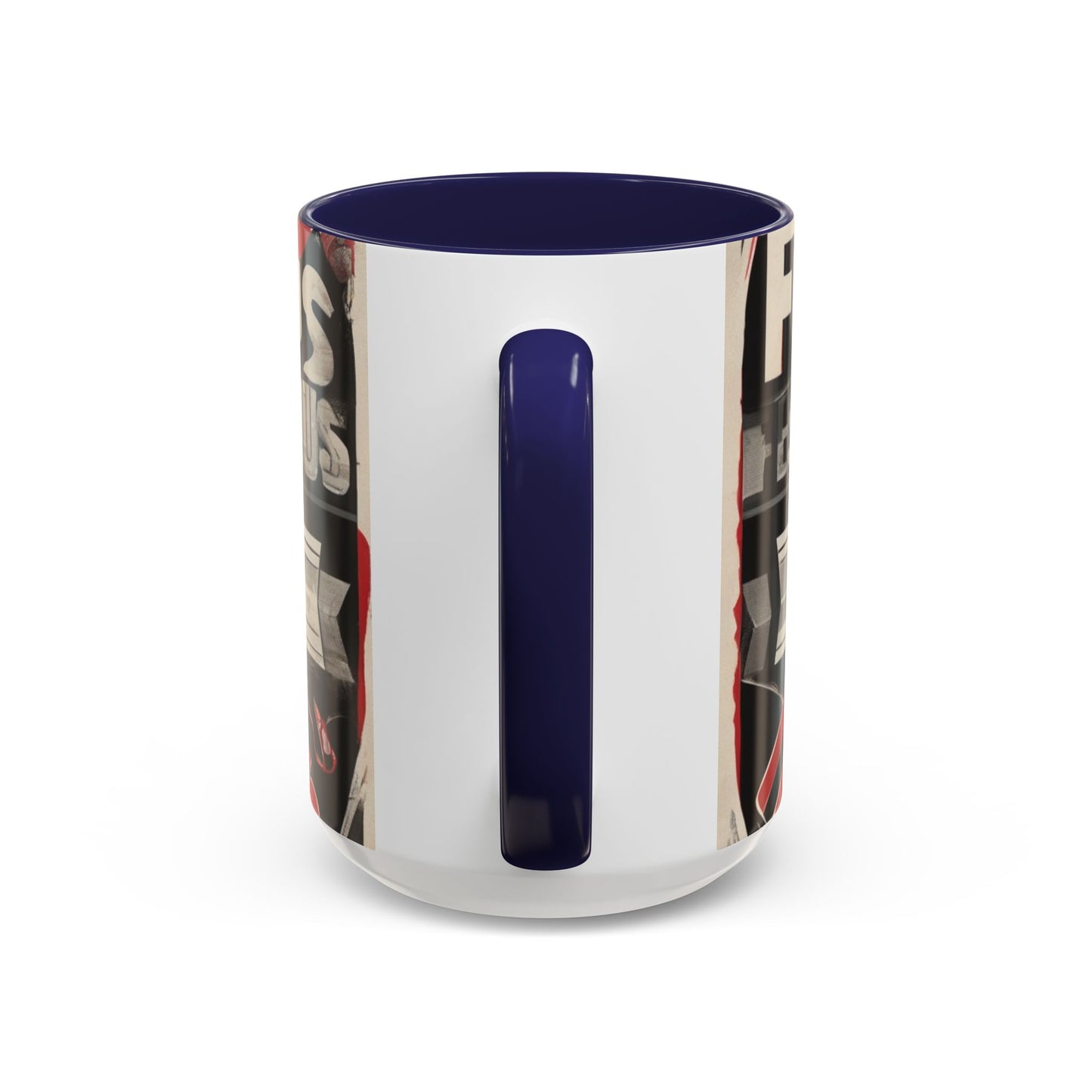 boostlete-mile-by-mile-type-focus-over-feelings-split-retro-0841 — Accent Mug 11/15oz