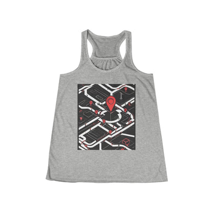 boostlete-am-crew-icon-map-matte-isometric-0094 — Women's Flowy Racerback Tank (B+C 8800)