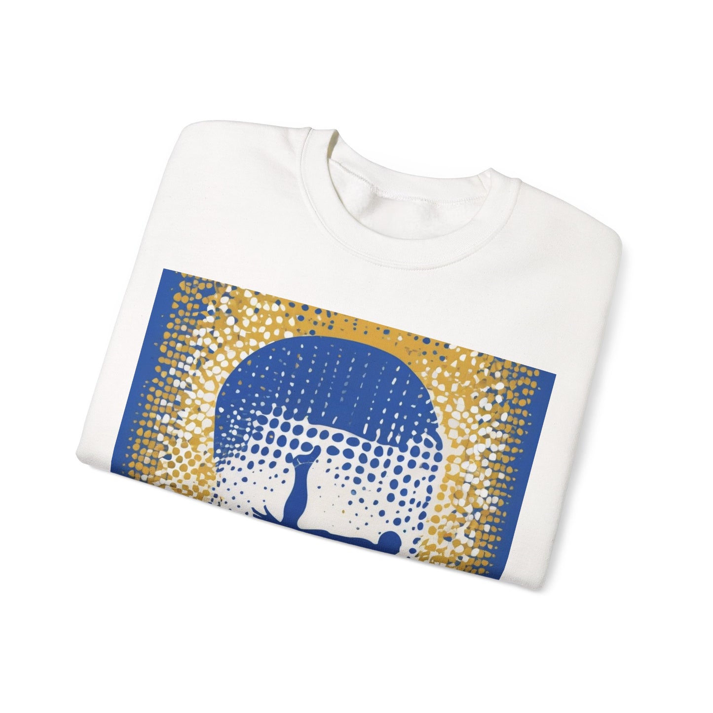 boostlete-field-day-icon-swimmer-halftone-paper-0246 — Unisex Heavy Blend Crewneck Sweatshirt (Gildan)