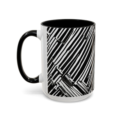 boostlete-mile-by-mile-pattern-barcode-monoline-0059 — Accent Mug 11oz/15oz