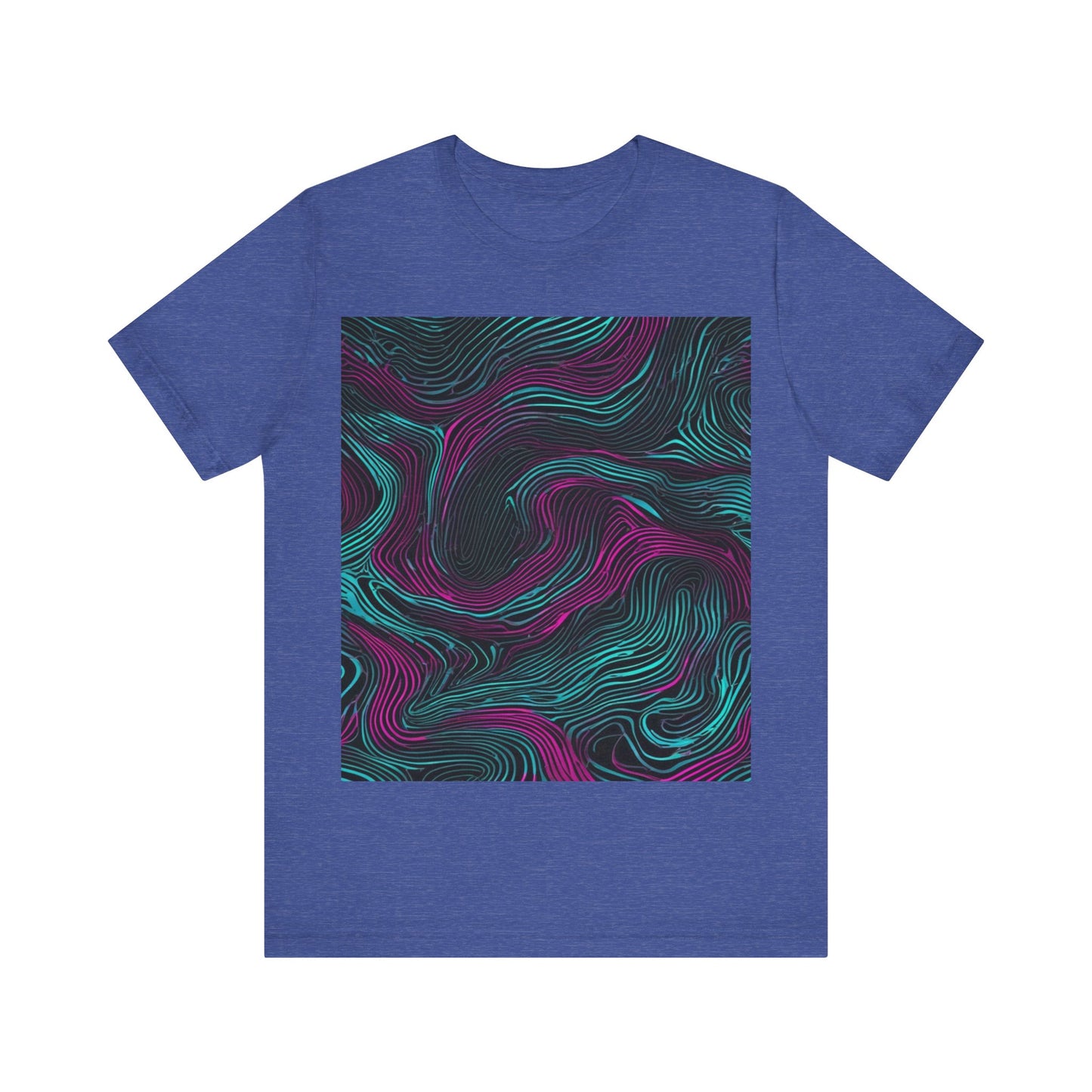 boostlete-am-crew-pattern-topographic-monoline-0075 — Unisex Jersey Short Sleeve (B+C 3001)
