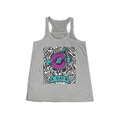 boostlete-boost-mode-type-again-badge-monoline-0293 — Women's Flowy Racerback Tank (B+C 8800)