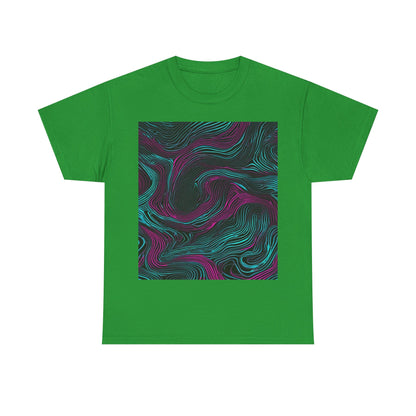 boostlete-am-crew-pattern-topographic-monoline-0075 — Unisex Heavy Cotton Tee (Gildan 5000)