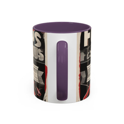 boostlete-mile-by-mile-type-focus-over-feelings-split-retro-0841 — Accent Mug 11/15oz