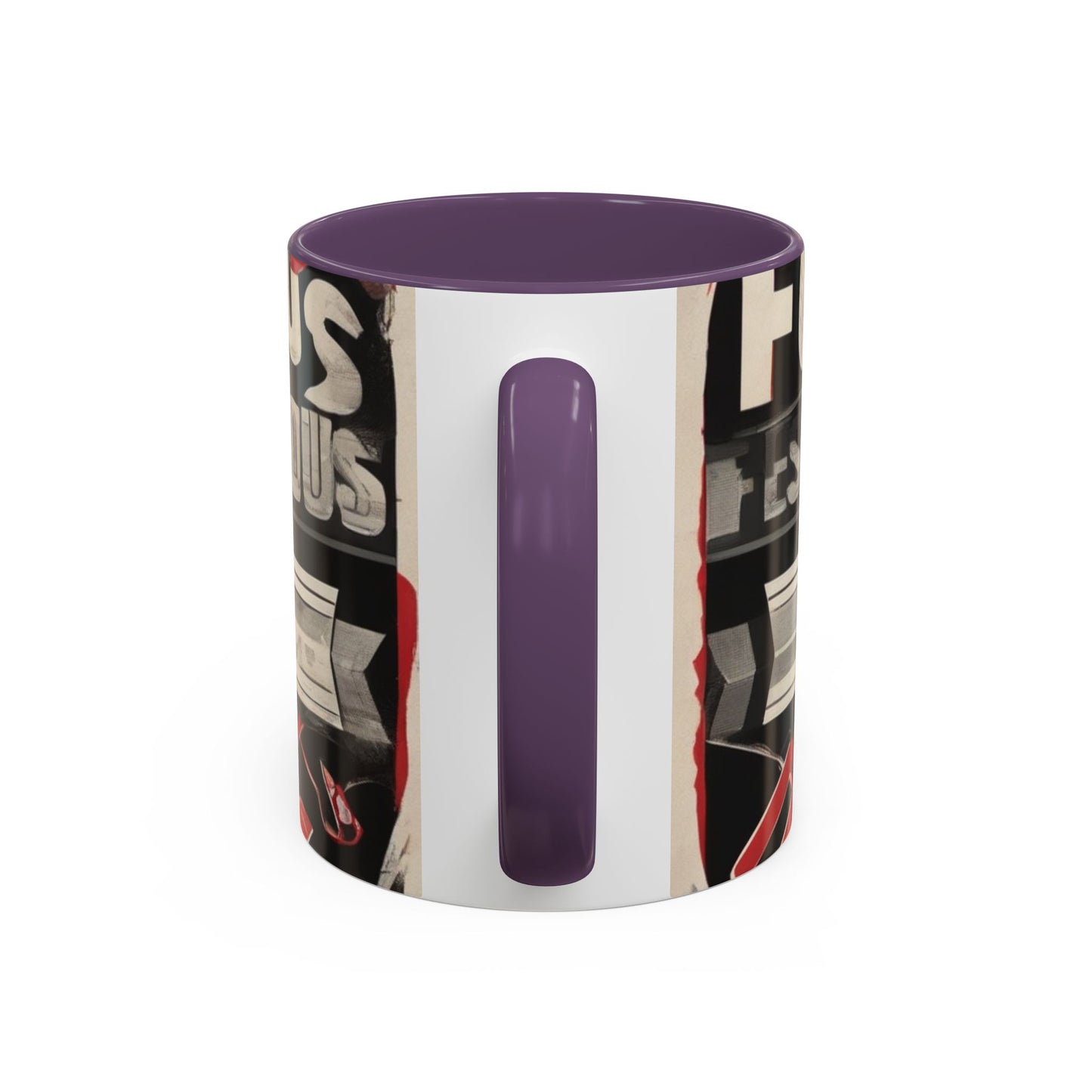 boostlete-mile-by-mile-type-focus-over-feelings-split-retro-0841 — Accent Mug 11/15oz