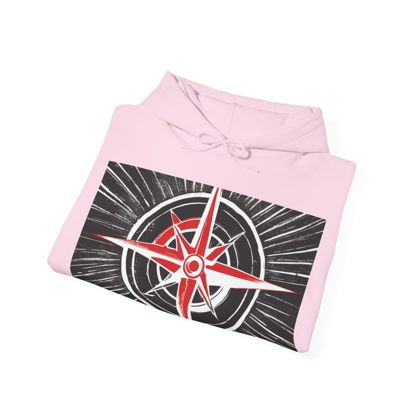 boostlete-boost-mode-icon-compass-chalk-vector-1382 — Unisex Heavy Blend Hoodie (G18500)