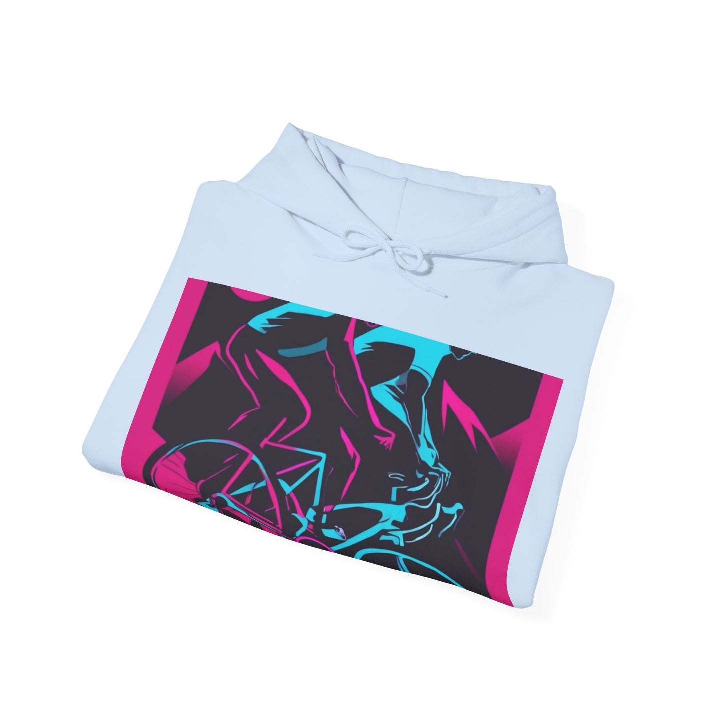 boostlete-rise-grind-scene-cyclist-outline-vector-0868 — Unisex Heavy Blend Hoodie (G18500)
