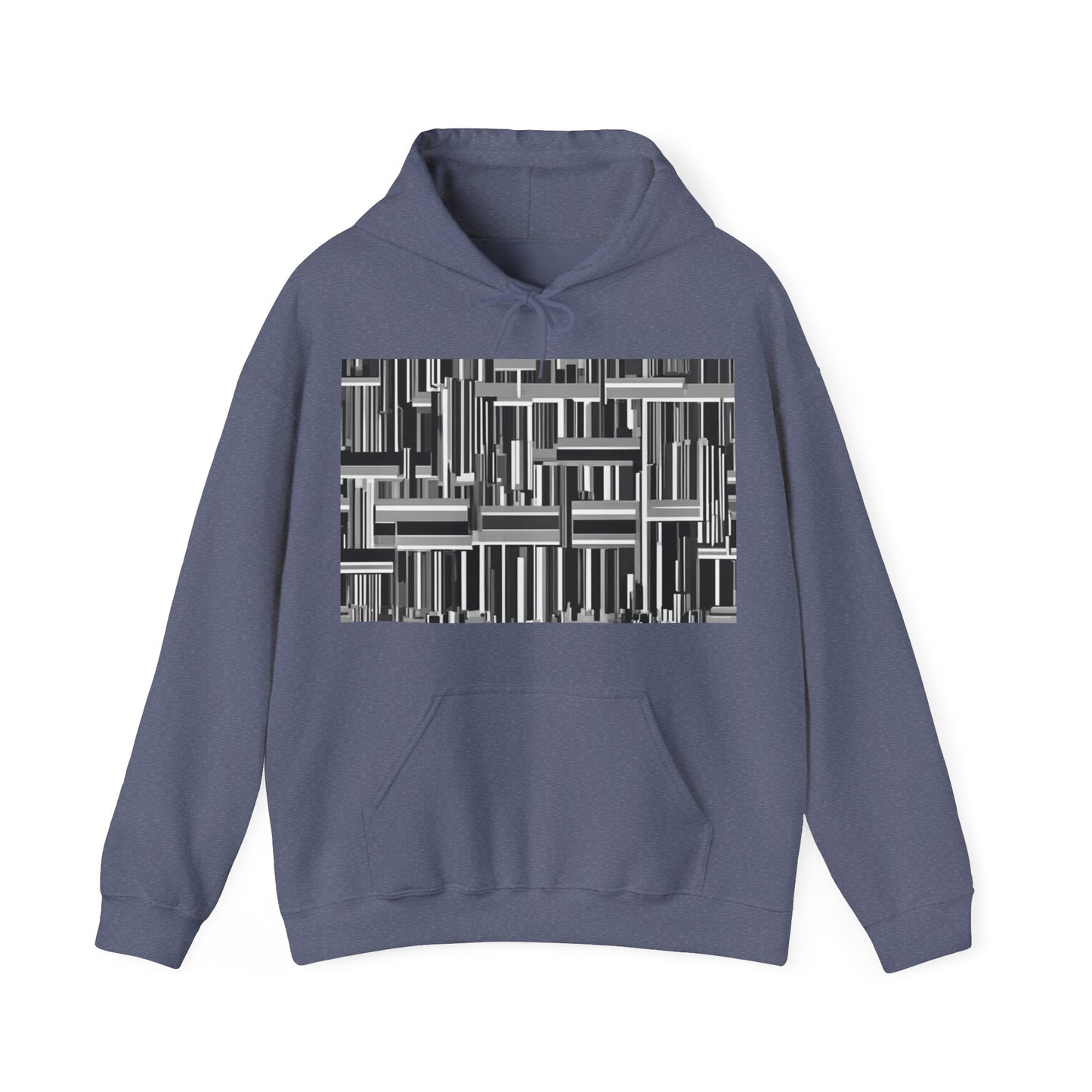 boostlete-recovery-progress-pattern-barcode-isometric-1023 — Unisex Heavy Blend Hoodie (G18500)