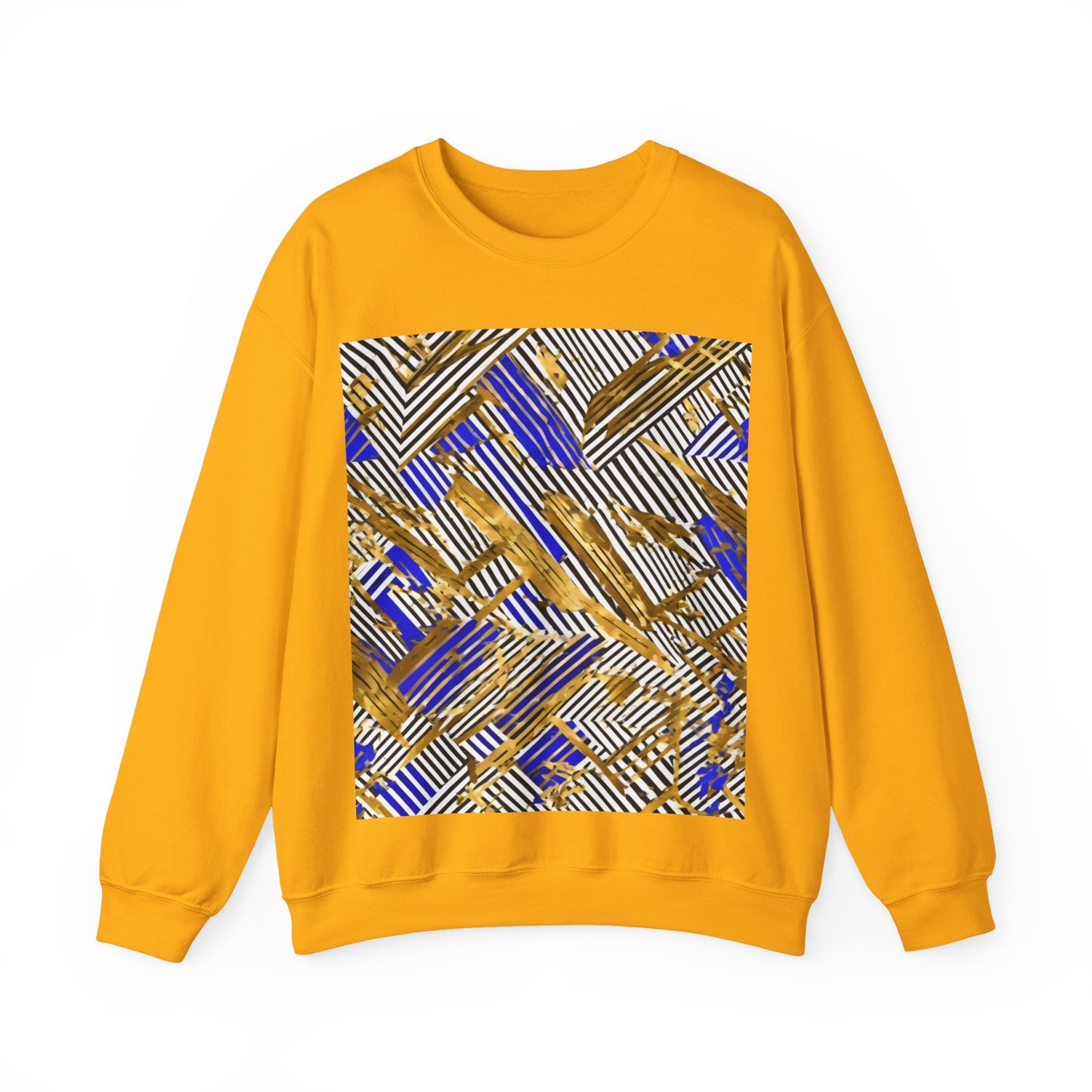 boostlete-boost-mode-pattern-diagonal-monoline-0015 — Unisex Heavy Blend Crewneck Sweatshirt (Gildan)