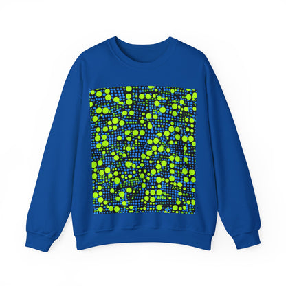 boostlete-mile-by-mile-pattern-dotted-geometric-0071 — Unisex Heavy Blend Crewneck Sweatshirt (Gildan)