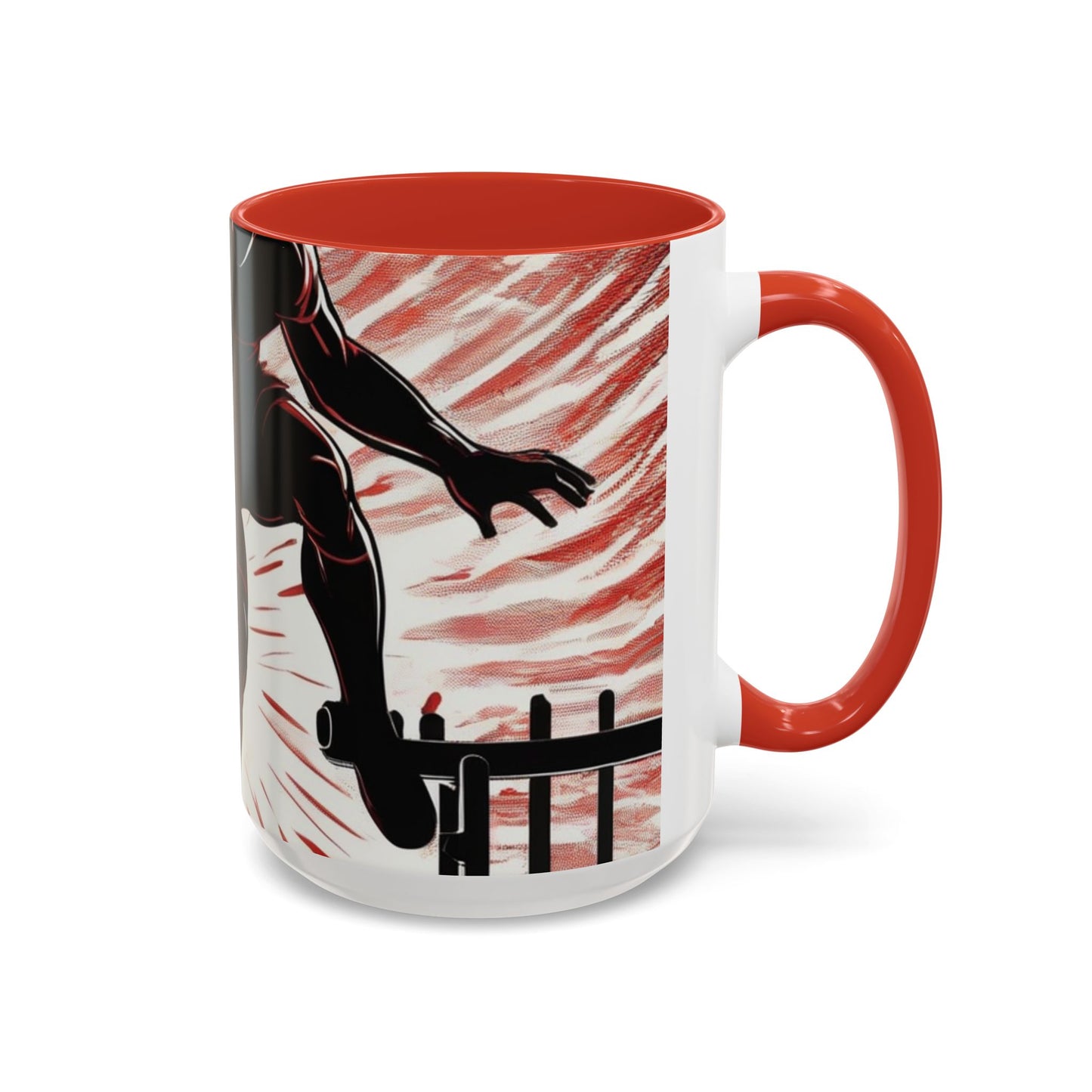 boostlete-recovery-progress-scene-hurdler-halftone-engraved-0212 — Accent Mug 11oz/15oz