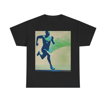 boostlete-am-crew-scene-sprinter-halftone-engraved-0092 — Unisex Heavy Cotton Tee (Gildan 5000)
