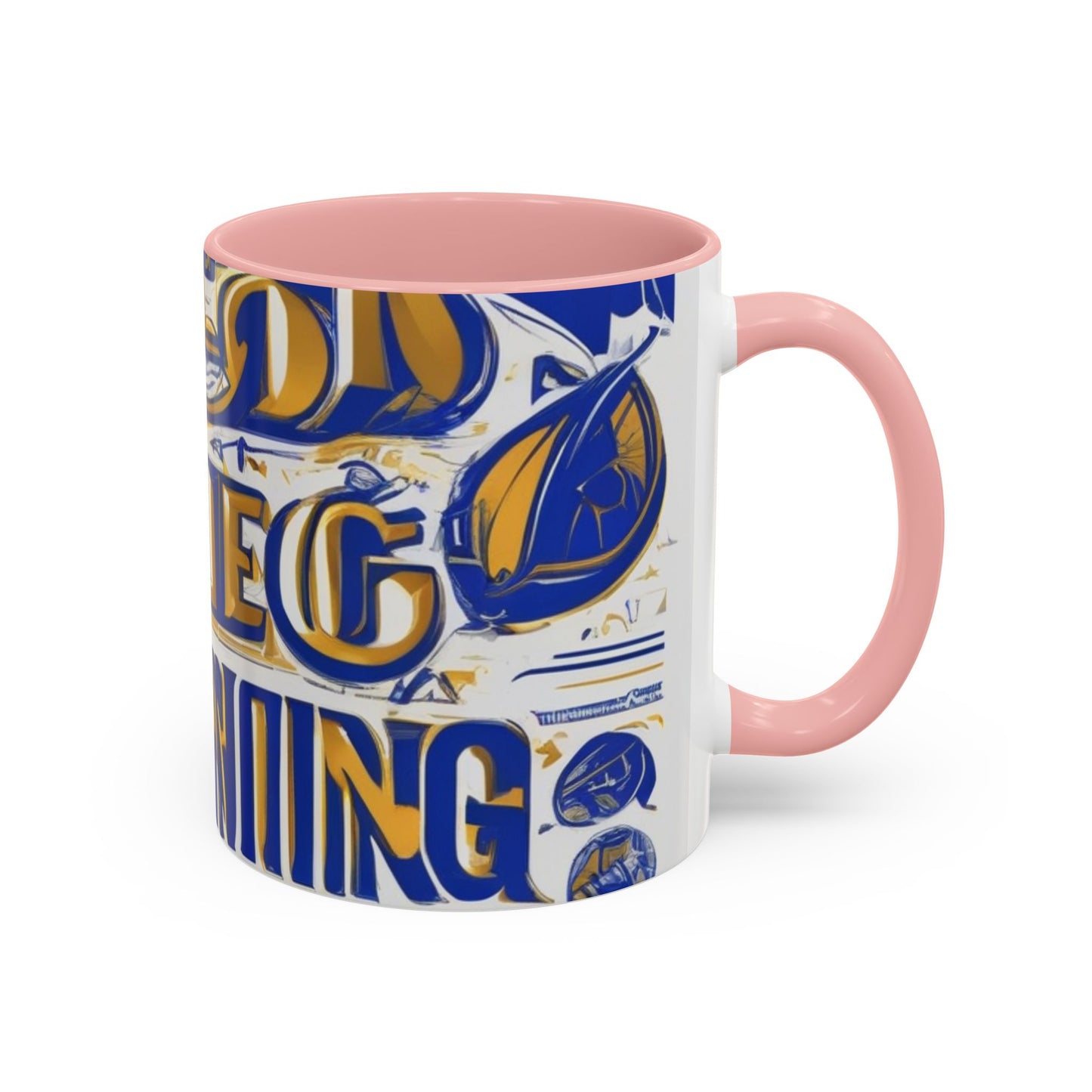 boostlete-am-crew-type-own-the-morning-outline-over-solid-vector-0429 — Accent Mug 11/15oz