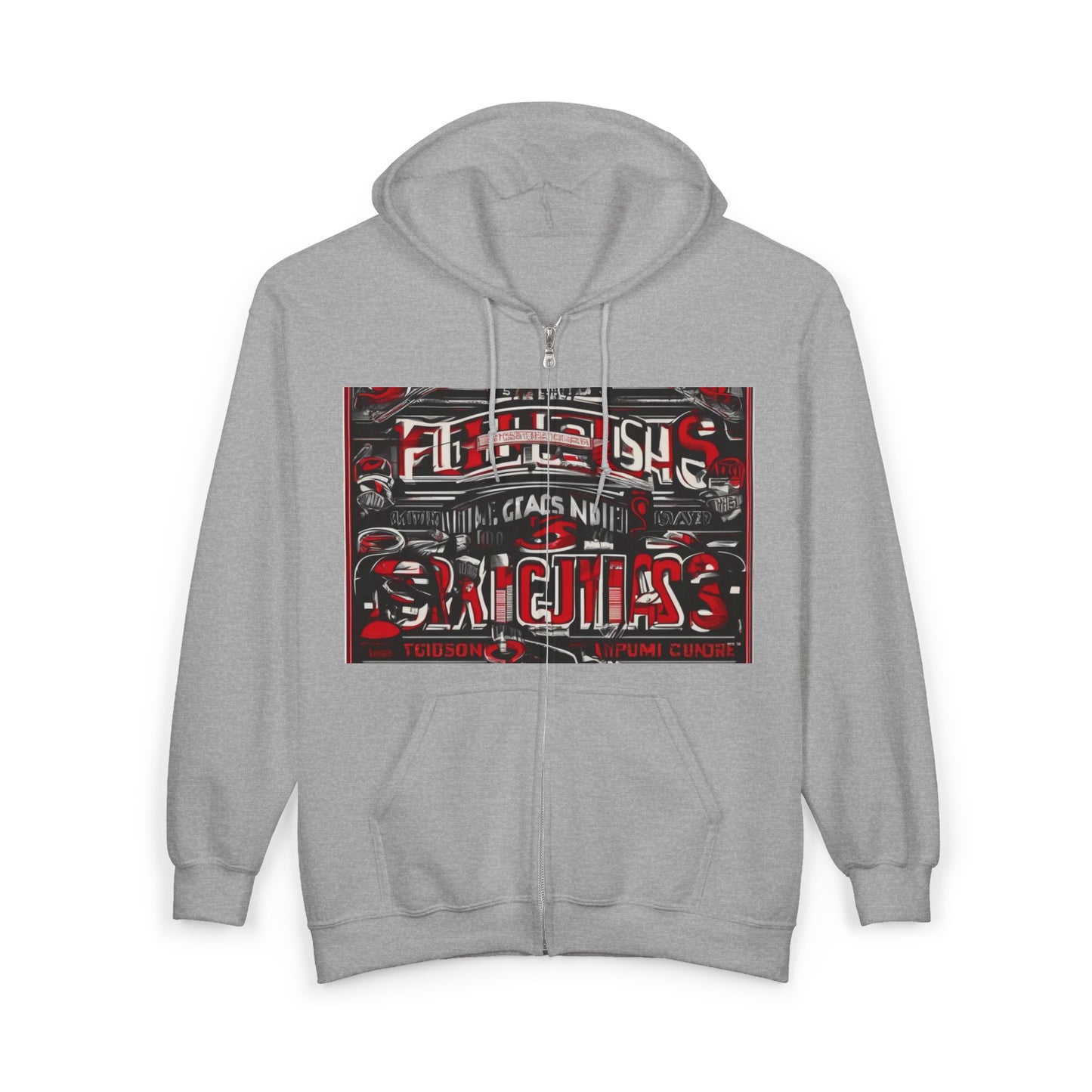 boostlete-iron-intent-type-sin-excusas-arc-retro-0157 — Unisex Heavy Blend Full-Zip Hooded Sweatshirt