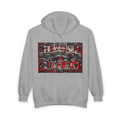 boostlete-iron-intent-type-sin-excusas-arc-retro-0157 — Unisex Heavy Blend Full-Zip Hooded Sweatshirt