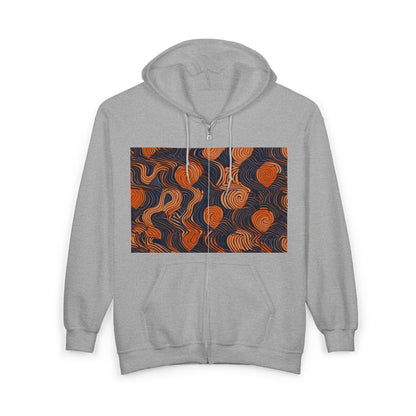 boostlete-iron-intent-pattern-topographic-engraved-0019 — Unisex Heavy Blend Full-Zip Hooded Sweatshirt