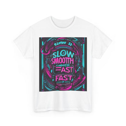 boostlete-recovery-progress-type-slow-is-smooth-smooth-is-fast-banner-engraved-0181 — Unisex Heavy Cotton Tee (Gildan 5000)