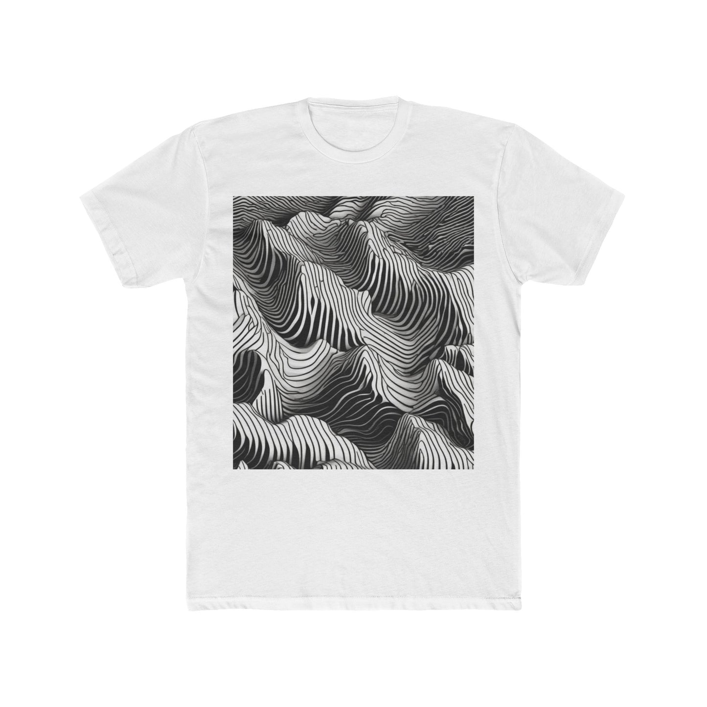 boostlete-field-day-pattern-topographic-isometric-0211 — Unisex Cotton Crew Tee (NL 3600)