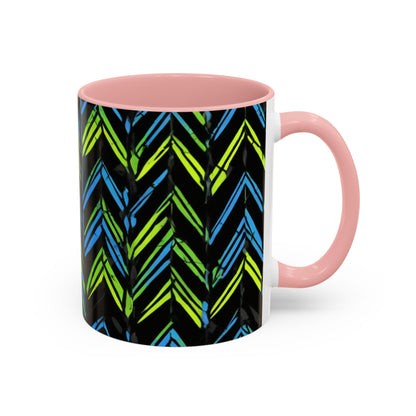 boostlete-mile-by-mile-pattern-chevron-monoline-0051 — Accent Mug 11oz/15oz