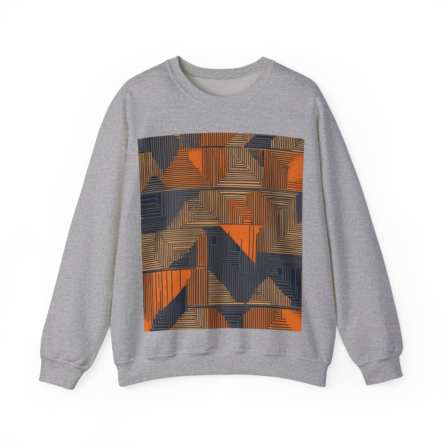 boostlete-field-day-pattern-stair-steps-geometric-0055 — Unisex Heavy Blend Crewneck Sweatshirt (Gildan)
