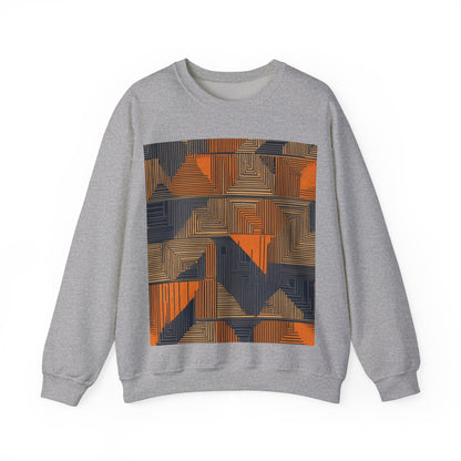 boostlete-field-day-pattern-stair-steps-geometric-0055 — Unisex Heavy Blend Crewneck Sweatshirt (Gildan)